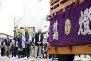 【燕春祭り】木場小路万灯組が出陣式と清祓式