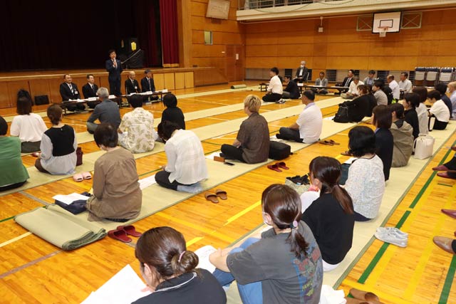 長沢小で開かれたしただの郷学園懇談会