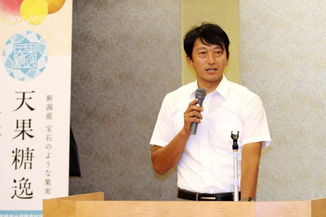 天果糖逸出荷販売協議会の石黒会長