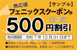 物価高騰対策で燕応援フェニックスクーポン第7弾発行 1世帯4,000円分