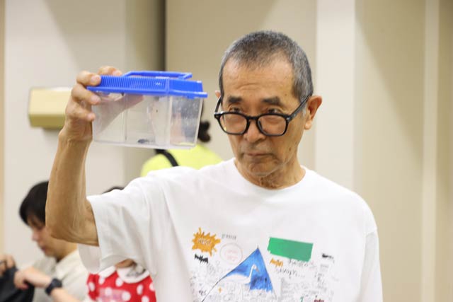 昆虫を観察　