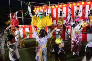 吉田北地区の夏まつりに地区あげてフィーバー