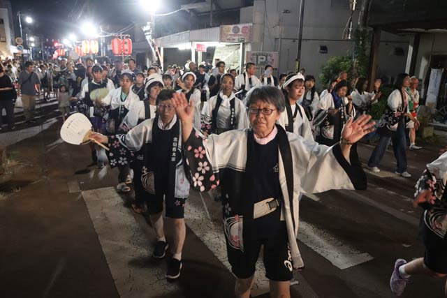 第66回吉田まつりの吉田民謡流し