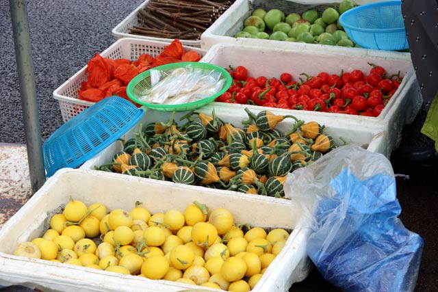 精霊棚に飾るミニ野菜は盆ならでは