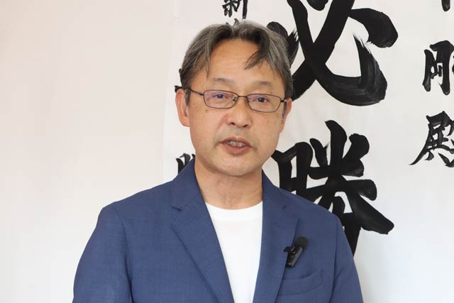 佐々木氏のあいさつ