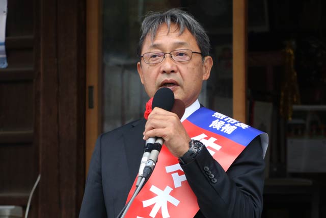 佐々木氏の出陣式