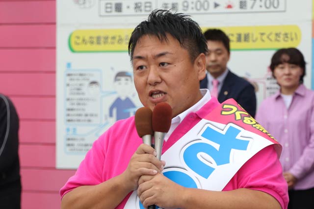 佐野氏の出陣式