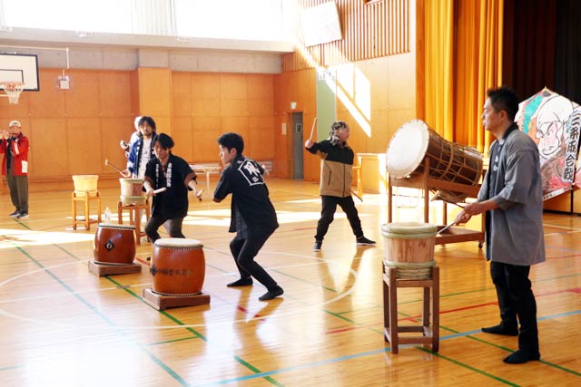 三条凧揚げ太鼓の練習