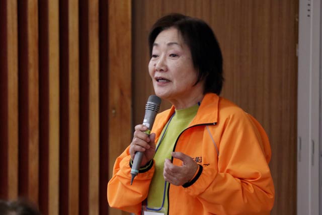 三条翔波女性防火クラブの長谷川会長