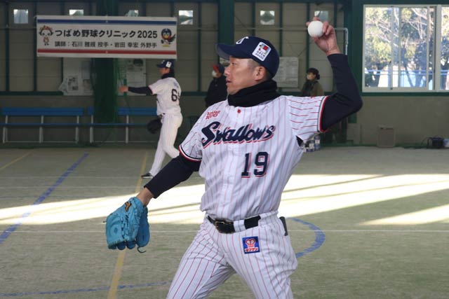 小学生とキャッチボール