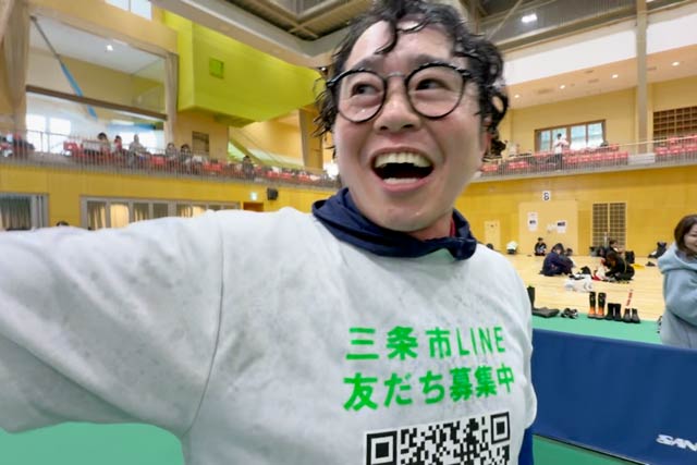 ゴールした関田さん