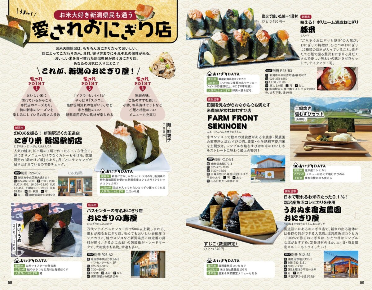 お米がおいしい新潟なら、おにぎりも格別！