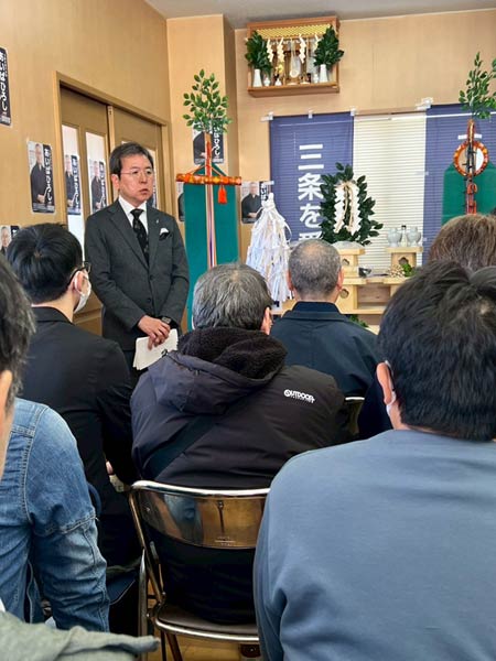 齋藤孝之輔後援会長のあいさつ