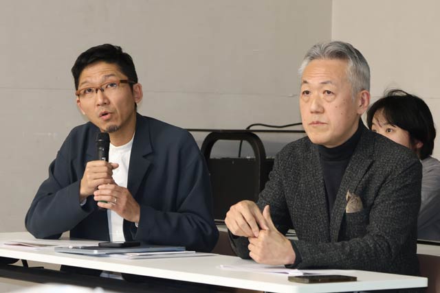 燕三条貿易振興会の山田立さん(左)と玉川基行副会長
