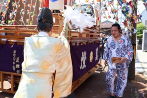 【燕春祭り】木場小路万灯組が出陣式と清め祓い式