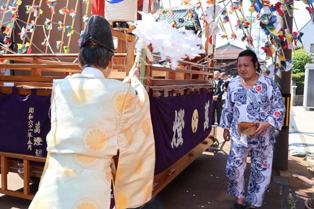 木場小路万灯組の出陣式と清め祓い式