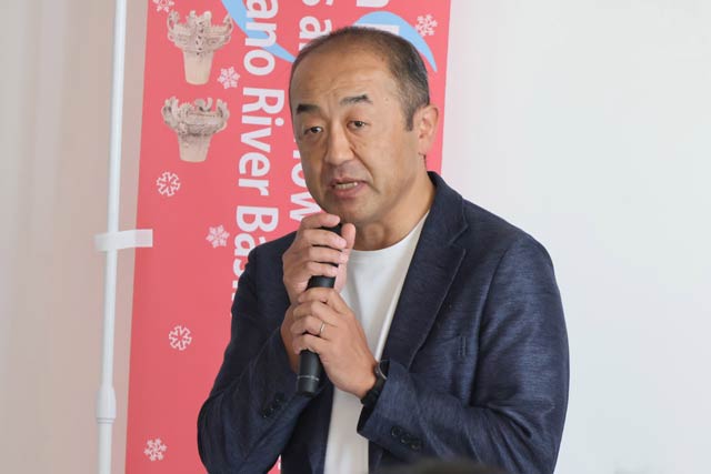 日本遺産地域プロデューサーで一般社団法人雪国観光圏の井口代表理事が講話
