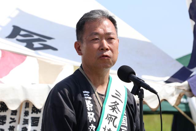 三条凧協会の須藤会長