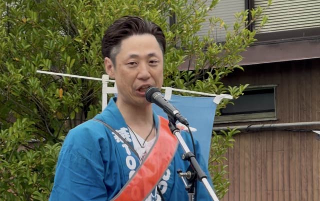 燕1000人みこし実行委員会の熊倉実行委員長