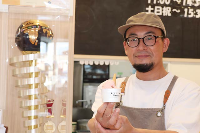 Gelateria COCOのオーナーの佐久間さん