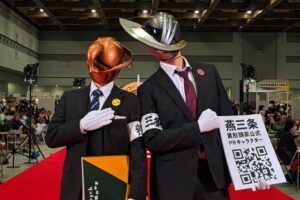 燕三条の「異形頭」キャラが東京デビュー　燕市と三条市をモチーフにした異形頭キャラ「燕くん」「三条くん」