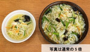風呂上がりに4.8kgタンメン　じょんのび館で爆盛チャレンジ　「ラーメンの日」に合わせて企画