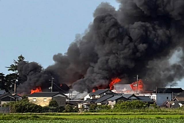 20日の新潟市西蒲区竹野町の火災
