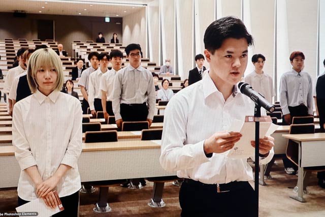 奨学生代表のお礼の言葉