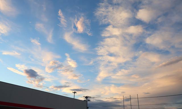 12日夕方の秋を感じさせるような雲