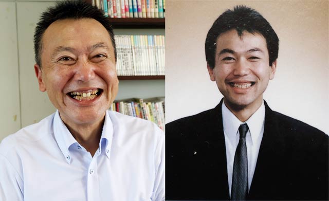 当時の担任の清野さんの今と卒業アルバムに残る写真