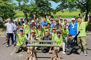 実行委員会とたけのこ団の集合写真