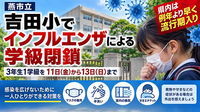 吉田小学校で学級閉鎖